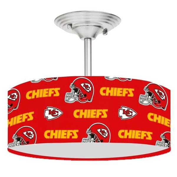 Ceiling Fan Designers Ceiling Fan Designers 13LIGHT-NFL-KAN 13 in. NFL Kansas City Chiefs Football Ceiling Mount Light Fixture 13LIGHT-NFL-KAN